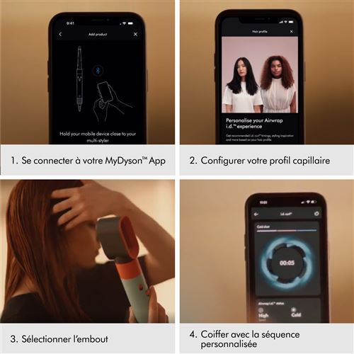 Fer à boucler Dyson Airwrap i.d.™ cheveux raides à ondulés TOPAZE