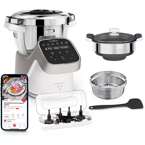 Robot cuiseur Moulinex companion pro + cuiseur vapeur YY5286FG