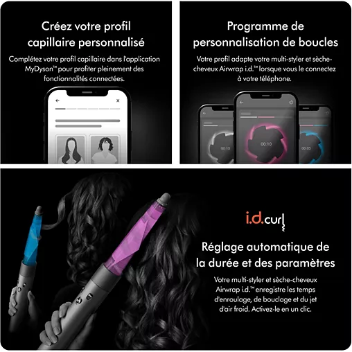 Fer multistyle Dyson Airwrap i.d. cheveux raides à ondulés - céramique/topaze
