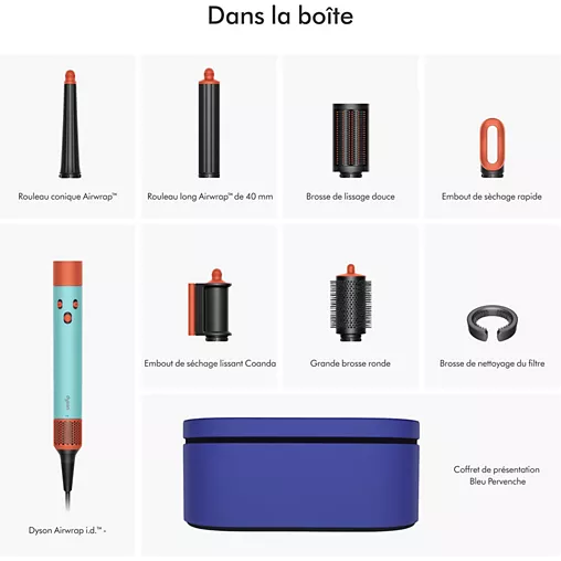 Fer multistyle Dyson Airwrap i.d. cheveux raides à ondulés - céramique/topaze
