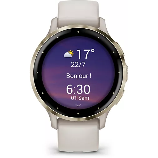 Montre sport Garmin Venu 3S Ivory + Cream Gold