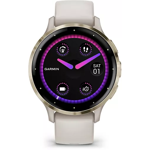 Montre sport Garmin Venu 3S Ivory + Cream Gold