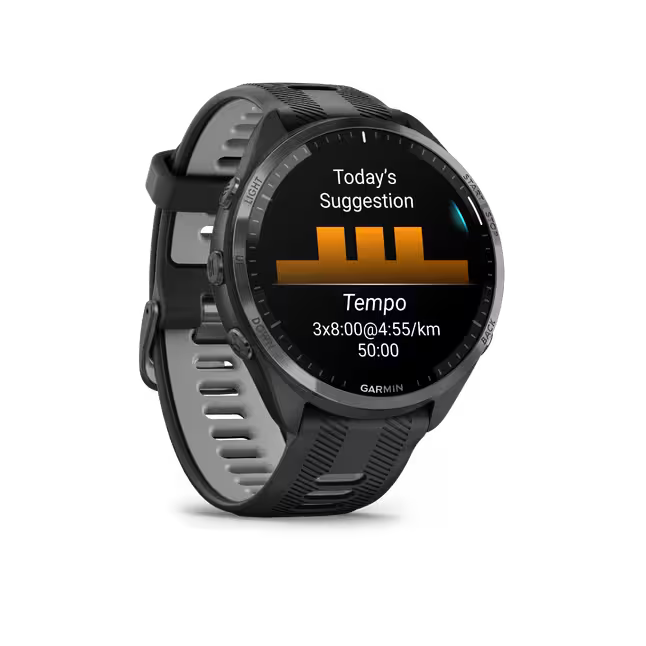 MONTRE CONNECTÉE MULTISPORT GPS CARDIO - GARMIN FORERUNNER 965 BLACK GREY