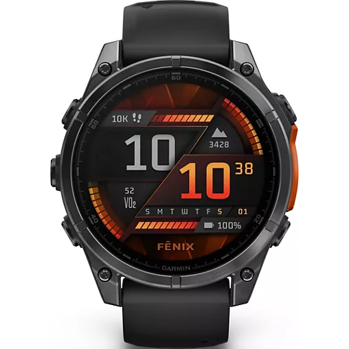 Montre sport Garmin Fenix 8 47mm silver avec bracelet gris