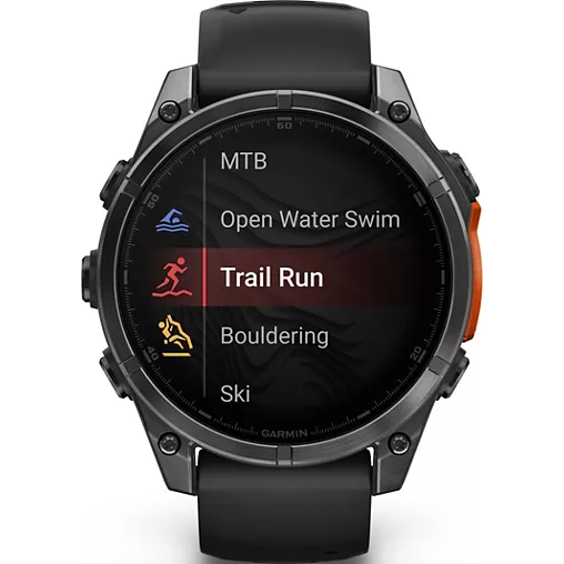 Montre sport Garmin Fenix 8 47mm silver avec bracelet gris
