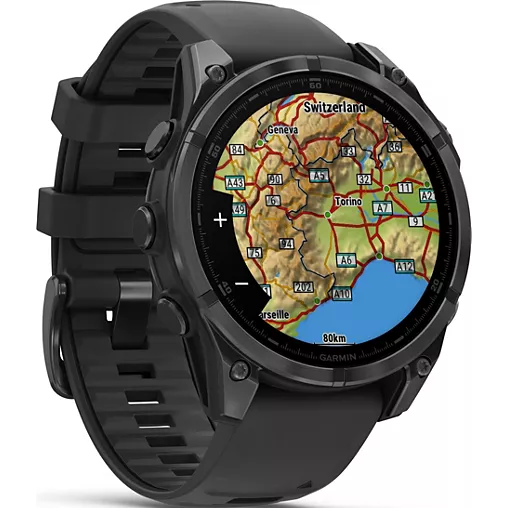 Montre sport Garmin Fenix 8 47mm silver avec bracelet gris