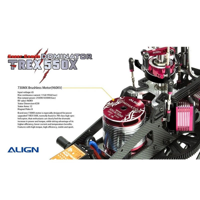 Align T-REX 550X Dominator Super Combo (DS820/DS825 + Microbeast)